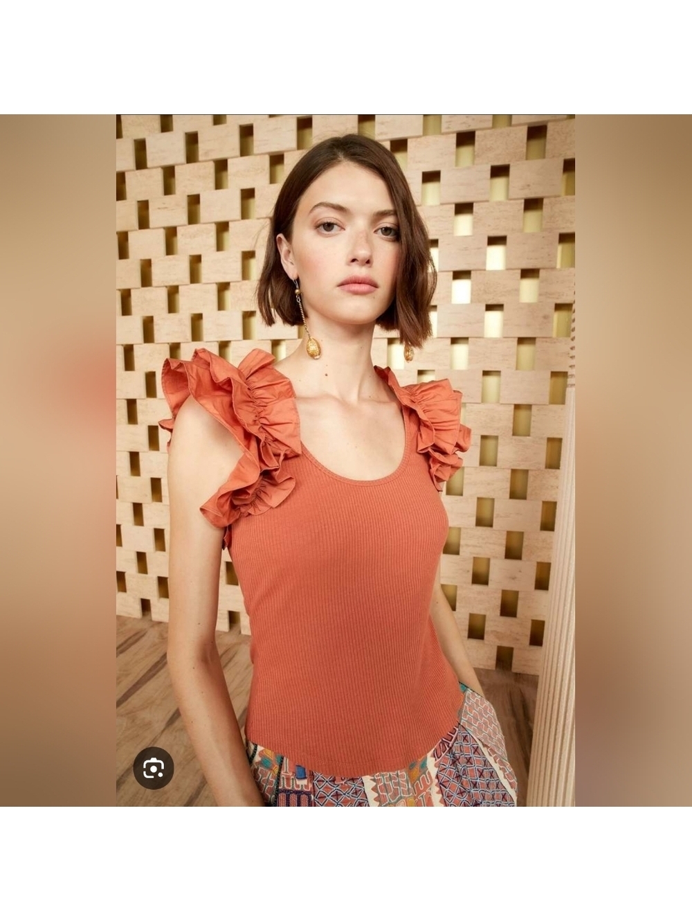 Ulla Johnson Koa Ruffle Sleeve Tank